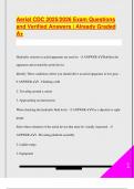 Aerial CDC 2025&sol;2026 Exam Questions  and Verified Answers &vert; Already Graded  A&plus; 