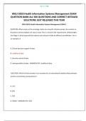 WGU D033 Health Information Systems Management EXAM QUESTION BANK ALL 500 QUESTIONS AND CORRECT DETAILED SOLUTIONS JUST RELEASED THIS YEAR