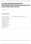 CON 2370 SIMPLIFIED ACQUISITION PROCEDURES EXAM &lpar;2025&rpar; Exam Questions And Answers Solved 100&percnt; Correct&excl;&excl;