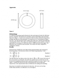 Solid Mechanics 3 Lab Report - Proving Ring