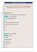 Social Work License &lpar;MSW Exam&rpar; Questions  with Detailed Verified Answers for Accuracy