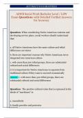 ASWB Social Work Bachelor Level &sol; LSW  Exam Questions with Detailed Verified Answers  for Accuracy 