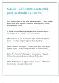 CAISS &ndash; Abdomen Exam with precise detailed answers