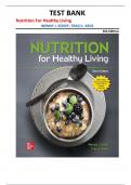 TEST BANK for Nutrition for Healthy Living, 6th Edition by Wendy J. Schiff and Traci L. Keck |all chapters|