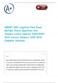 NREMT EMT Cognitive Final Exam Multiple Choice Questions And Answers Latest Updates 2025&sol;2026 With Correct Answers 100&percnt; With Complete Solutions