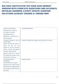 Exam &lpar;elaborations&rpar; NHA CMAA  