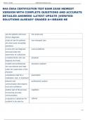 Exam &lpar;elaborations&rpar; NHA CMAA  