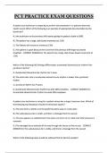 PCT PRACTICE EXAM QUESTIONS 