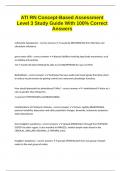 ATI RN Concept-Based Assessment Level 3 Study Guide With 100&percnt; Correct Answers