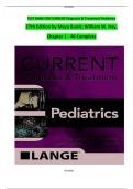 TEST BANK FOR CURRENT Diagnosis & Treatment Pediatrics 27th Edition by Maya Bunik&semi; William W&period; Hay&comma; Chapter 1 - 46 Complete DR ERIC&sol;&sol;&sol;Current Diagnosis and Treatment Pediatrics&comma; 27th Edition Test Bank