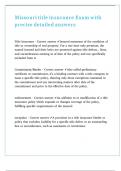 Missouri title insurance Exam with precise detailed answers 