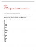 C39 - Chap 1 - Exam Questions With Correct Answers