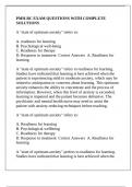 PMH-BC EXAM QUESTIONS WITH COMPLETE SOLUTIONS