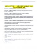 HSPA Chapter 9 -- Disinfection questions and answers 2025