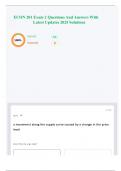 ECON 201 Exam 2 Questions And Answers With Latest Updates 2025 Solutions
