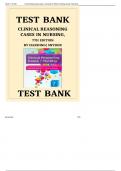 Test Bank - Clinical Reasoning Cases in Nursing 7th Edition &lpar;Harding&comma; 2019&rpar;&comma; All Chapters 1-72
