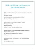 NUR 155 EXAM 2 &lpar;148 questions&rpar; with precise detailed answers 