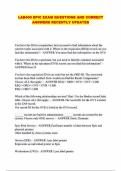 LAB400 EPIC EXAM QUESTIONS AND CORRECT ANSWERS RECENTLY UPDATED