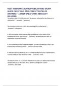 NCCT INSURANCE & CODING EXAM AND STUDY GUIDE QUESTIONS AND CORRECT DETAILED ANSWERS &ndash; LATEST UPDATE THIS YEAR JUST RELEASED&period;