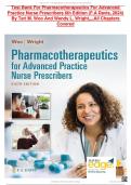 Test Bank for Pharmacotherapeutics for Advanced Practice Nurse Prescribers 6th Edition &lpar;F&period;A Davis&comma; 2024&rpar; by Teri M&period; Woo And Wendy L&period; Wright&comma; &vert;&vert;AII CHAPTERS COVERD