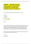 NREMT - TRAUMA Practice Comprehensive Questions &lpar;Frequently Tested&rpar; with Verified Answers Graded A&plus;