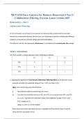MGT 6203 Data Analytics for Business Homework 6 Part 2 Collaborative Filtering Exercise Latest version 2025