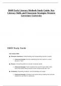 D669 Early Literacy Methods Study Guide&colon; Key Literacy Skills and Classroom Strategies Western Governors University