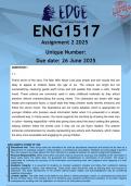 ENG1517 Assignment 2 &lpar;DETAILED ANSWERS&rpar; 2025 - DISTINCTION GUARANTEED