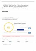 MGT 6203 Final Exam Part 1 Theory Data Analytics Business Questions And Answers Latest Quizzes