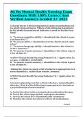 Ati Rn Mental Health Nursing Exam Questions With 100&percnt; Correct And Verified Answers Graded A&plus; 2025