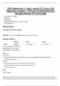 2025 Homework 1&colon; Quiz&colon; scored 37&period;5 out of 40 Regression Analysis - ISYE-6414-OAN&sol;Q2&sol;QIS&sol;ASY Georgia Institute Of Technology