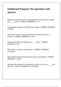 Intellectual Property Test questions with answers