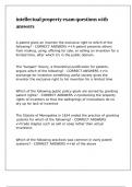 intellectual property exam questions with answers&period;