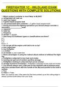 FIREFIGHTER 1C - WILDLAND EXAM QUESTIONS WITH COMPLETE SOLUTIONS&period;