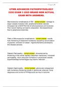 UTMB ADVANCED PATHOPHYSIOLOGY  5355 EXAM 3 2025 BRAND NEW ACTUAL  EXAM WITH ANSWERS&period;