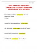VDOT SOILS AND AGGREGATE  COMPACTION EXAM 2025 BRAND NEW  ACTUAL EXAM WITH ANSWERS&period;