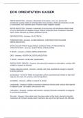 ECG ORIENTATION KAISER Exam With Questions and Correct Verified Answers