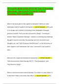TULANE ROLLINS PSYCH Test 5 Practice Questions Answered Correctly Latest Versions 2025 Graded