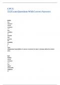 CPCU 552 Exam Questions With Correct Answers