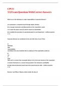 CPCU 552 Exam Questions With Correct Answers
