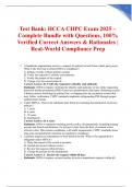 Test Bank&colon; HCCA CHPC Exam 2025 &ndash; Complete Bundle with Questions&comma; 100&percnt; Verified Correct Answers & Rationales &vert; Real-World Compliance Prep