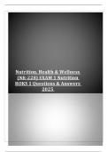 Nutrition&comma; Health & Wellness &lpar;NR-228&rpar; EXAM 1 Nutrition ROKS 1 Questions & Answers 2025