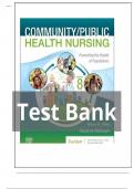 Test Bank - Community&sol;Public Health Nursing&comma; 8th Edition &lpar;Nies&comma; 2024&rpar;&comma; Chapter 1-34 &vert; All Chapters