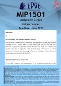 MIP1501 Assignment 2 &lpar;ANSWERS&rpar; 2026 - DISTINCTION GUARANTEED