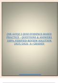 &lpar;NR-449&rpar;Z 3 QUIZ EVIDENCE-BASED  PRACTICE &ndash; QUESTIONS & ANSWERS  100&percnt; VERIFIED REVIEW SOLUTION  2025&sol;2026  A&plus; GRADED