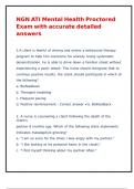 NGN ATI Mental Health Proctored Exam with accurate detailed answers