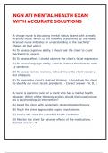 NGN ATI MENTAL HEALTH EXAM WITH ACCURATE SOLUTIONS 
