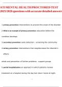 ATI MENTAL HEALTH PROCTORED TEST 2025-2026 questions with accurate detailed answers 
