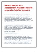 Mental Health ATI - Assessment A questions with accurate detailed answers 