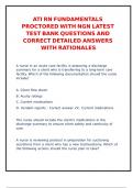 ATI RN FUNDAMENTALS PROCTORED WITH NGN LATEST TEST BANK QUESTIONS AND CORRECT DETAILED ANSWERS WITH RATIONALES 